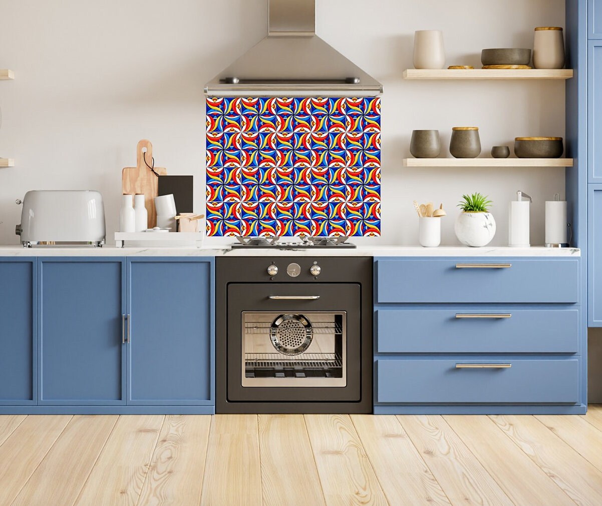 Italian Majolica Tiles - Set of 2 Italian Wall Decor Tiles - Kitchen Backsplash Tiles, Table Decorative Tiles, Bathroom Tiles, Coaster