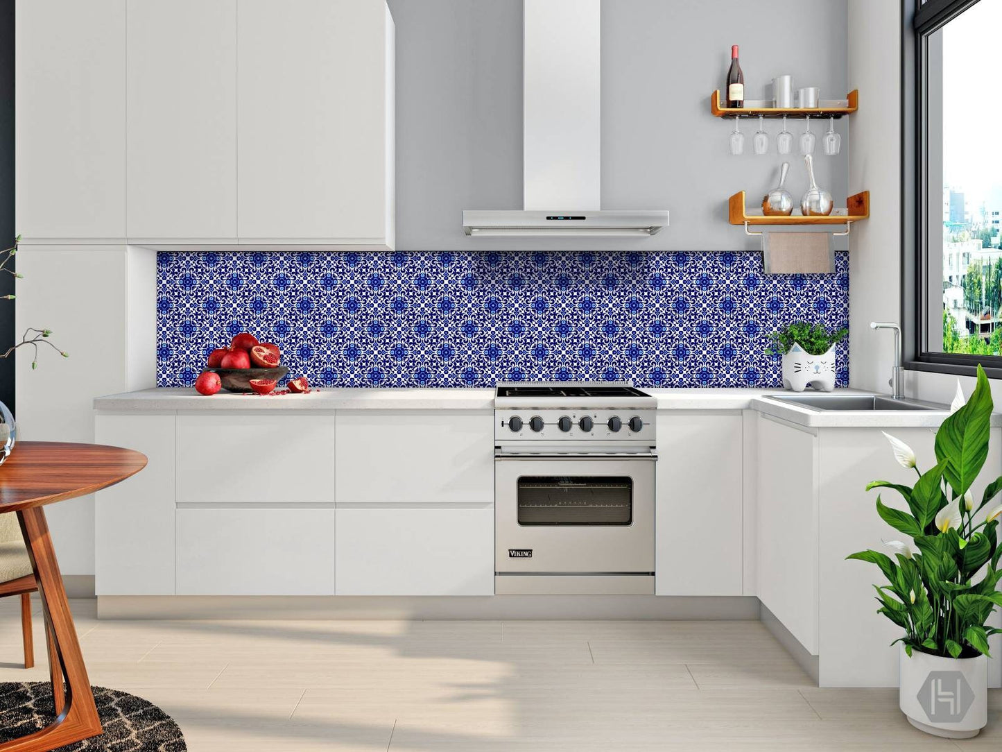 Portuguese Azulejo Tiles - Set of 2 Portuguese Wall Decor Tiles - Kitchen Backsplash Tiles, Table Decorative Tiles, Bathroom Tiles, Coaster