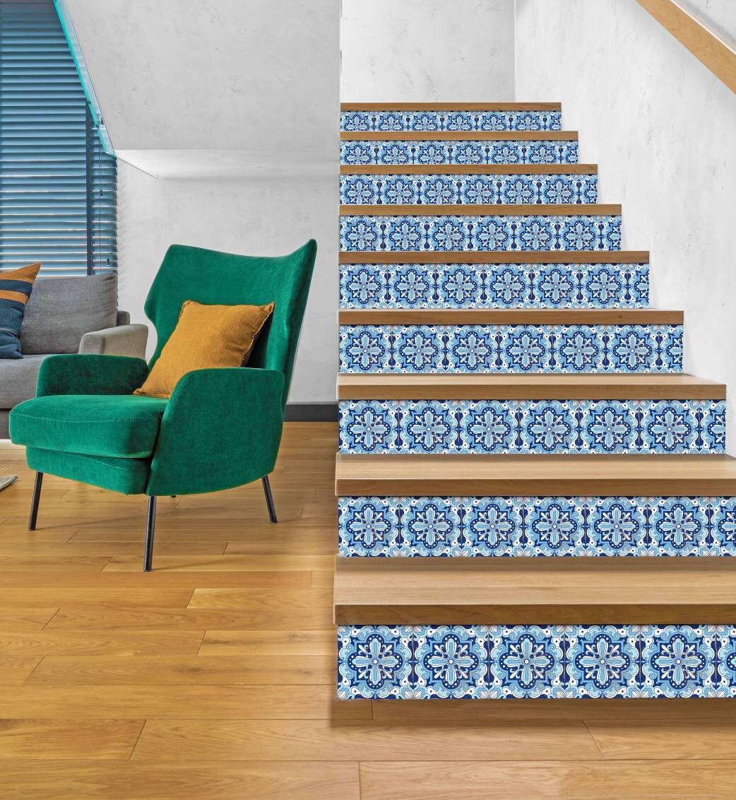 Portuguese Azulejo Tiles - Set of 2 Portuguese Wall Decor Tiles - Kitchen Backsplash Tiles, Table Decorative Tiles, Bathroom Tiles, Coaster