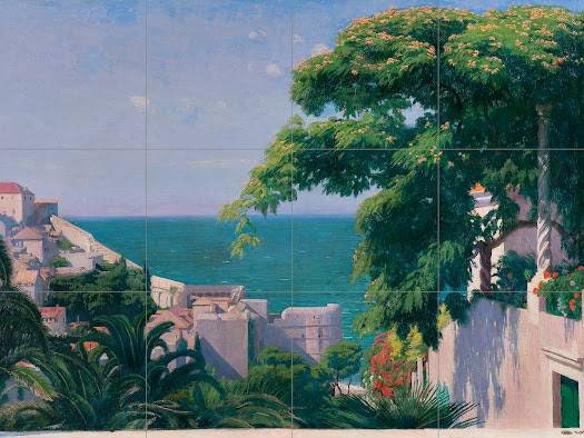 Tile Mural/Mosaic Ceramic Panel of Edward Okuń - Ragusa wall print - Tile Mural - Edward Okuń wall print - Gloss Tiles - Tile Mosaic