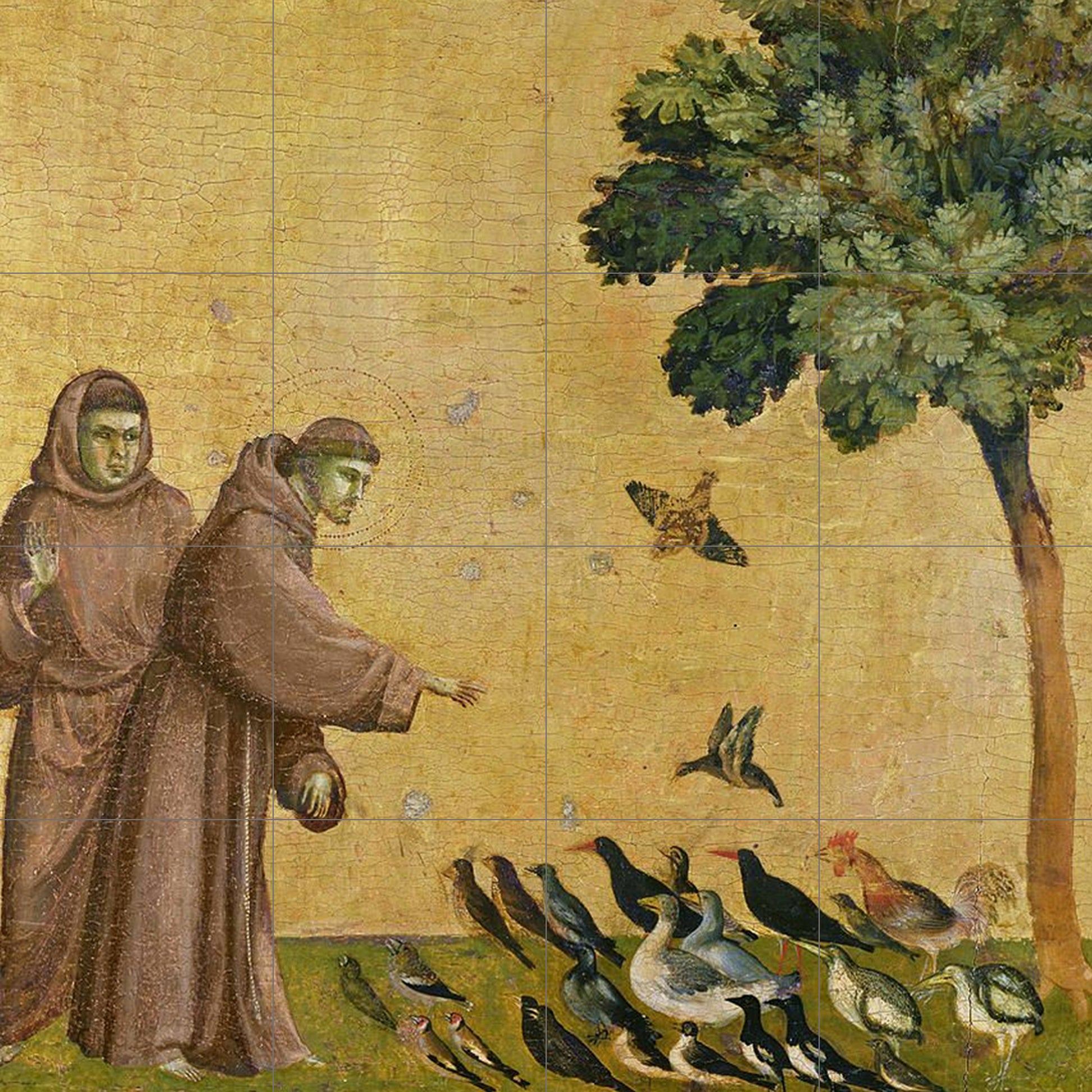 Tile Mural/Mosaic Ceramic Panel of Saint Francis of Assisi - Catholic Wall Art -Saint Francis Tile Mural -Gloss Tiles -Religious Tile Mosaic