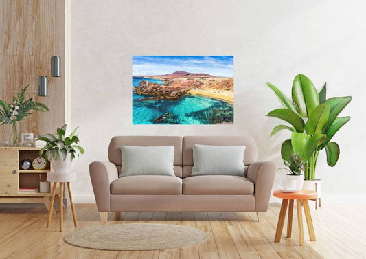 Tile Mural/Mosaic Ceramic Panel of Lanzarote Canary Islands- Spanish Landscape - Lanzarote wall print -Tile Mural - Gloss Tiles -Tile Mosaic