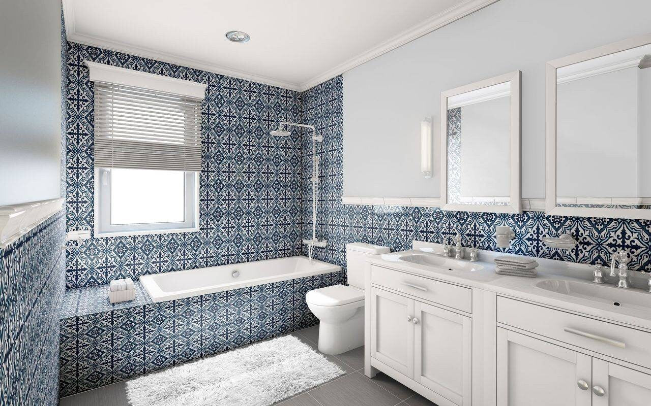Portuguese Azulejo Tiles - Set of 2 Portuguese Wall Decor Tiles - Kitchen Backsplash Tiles, Table Decorative Tiles, Bathroom Tiles, Coaster