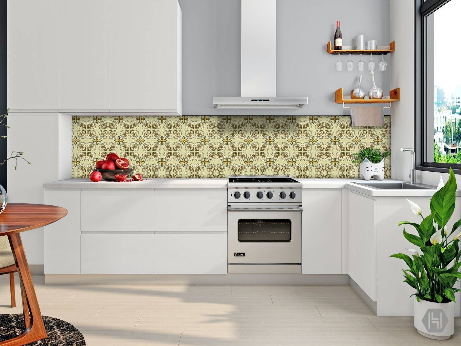 Spanish Ceramic Tiles - Set of 2 Spanish Wall Decor Tiles - Kitchen Backsplash Tiles, Table Decorative Tiles, Bathroom Tiles, Coaster