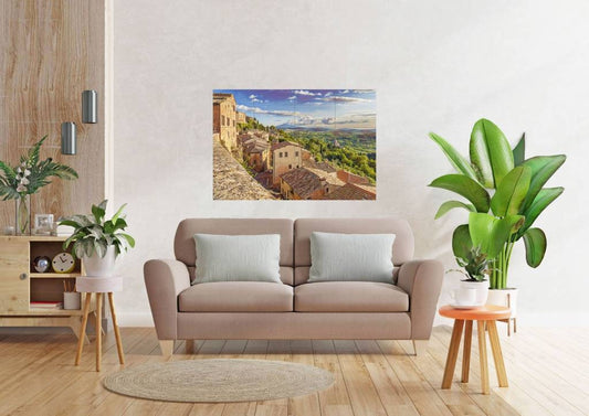 Tile Mural/Mosaic Ceramic Panel of Montepulciano Tuscany - Tuscany wall print - Montepulciano print - Tile Mural - Gloss Tiles - Tile Mosaic