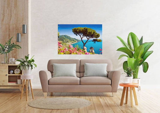 Tile Mural/Mosaic Ceramic Panel of Ravello Amalfi coast - Ravello wall print - Amalfi coast print - Tile Mural - Gloss Tiles - Tile Mosaic