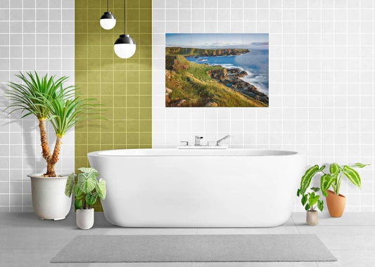 Tile Mural/Mosaic Ceramic Panel of Portnaboe Bay Northern Ireland - Portnaboe Bay print - Ireland Wall Art - Tile Mural - Gloss Tiles