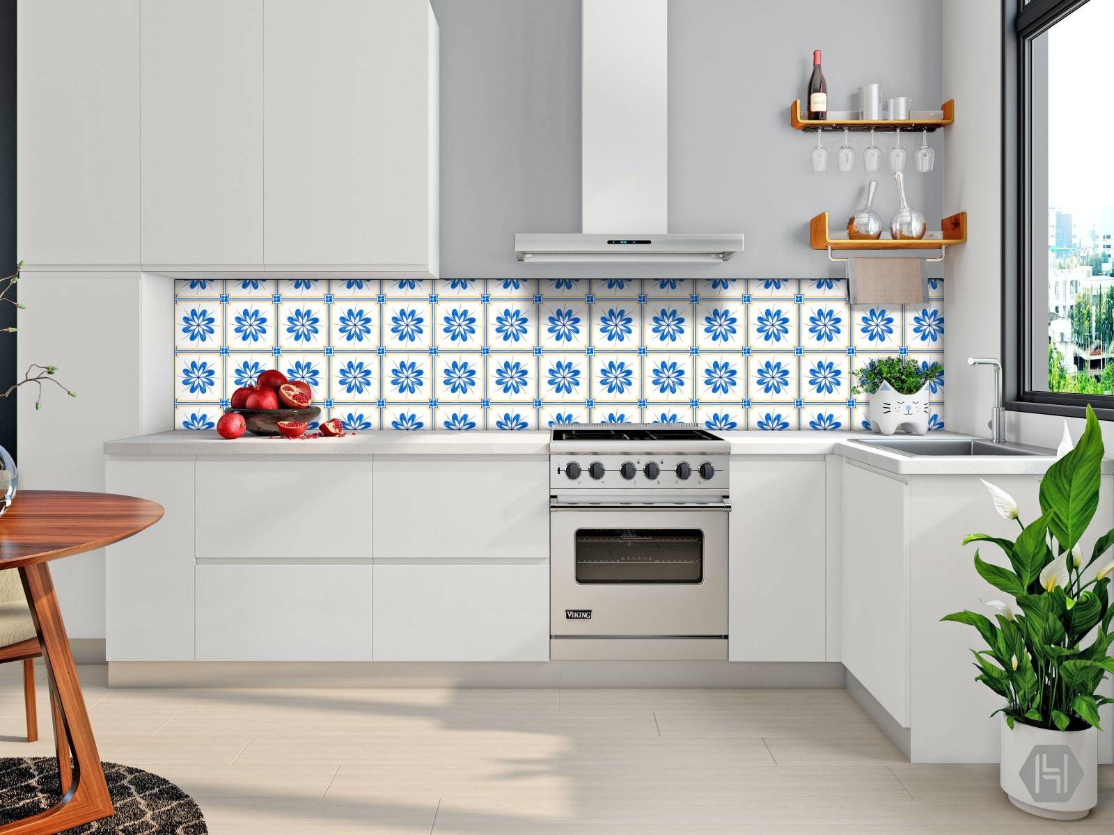 Spanish Ceramic Tiles - Set of 2 Spanish Wall Decor Tiles - Kitchen Backsplash Tiles, Table Decorative Tiles, Bathroom Tiles, Coaster
