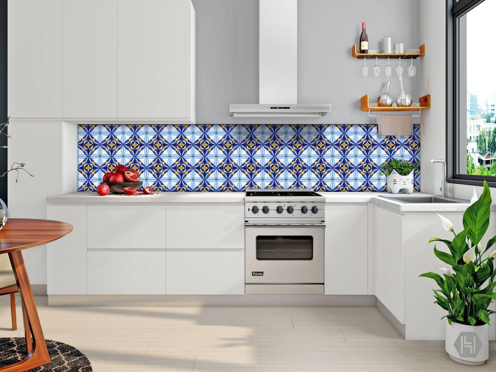 Italian Majolica Tile Design - Set of 2 Italian Wall Ceramic Tiles - Kitchen Backsplash Tiles, Table Decorative Tiles, Bathroom Tiles