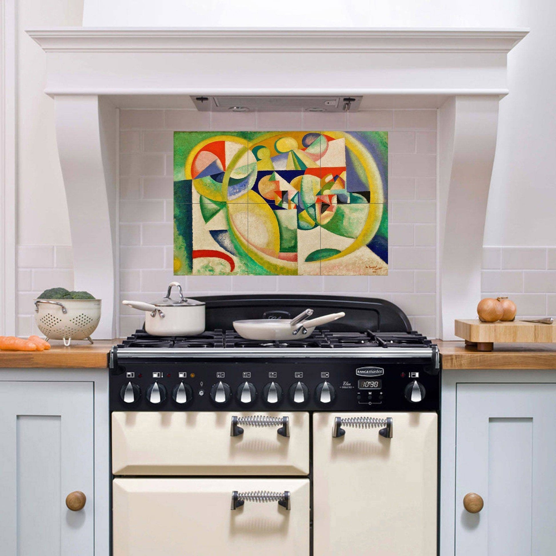 Tile Mural/Mosaic Ceramic Panel of Cardoso Study B - Amadeo de Souza Art - Abstract Painting - Tile Mural - Gloss Tiles - Tile Mosaic