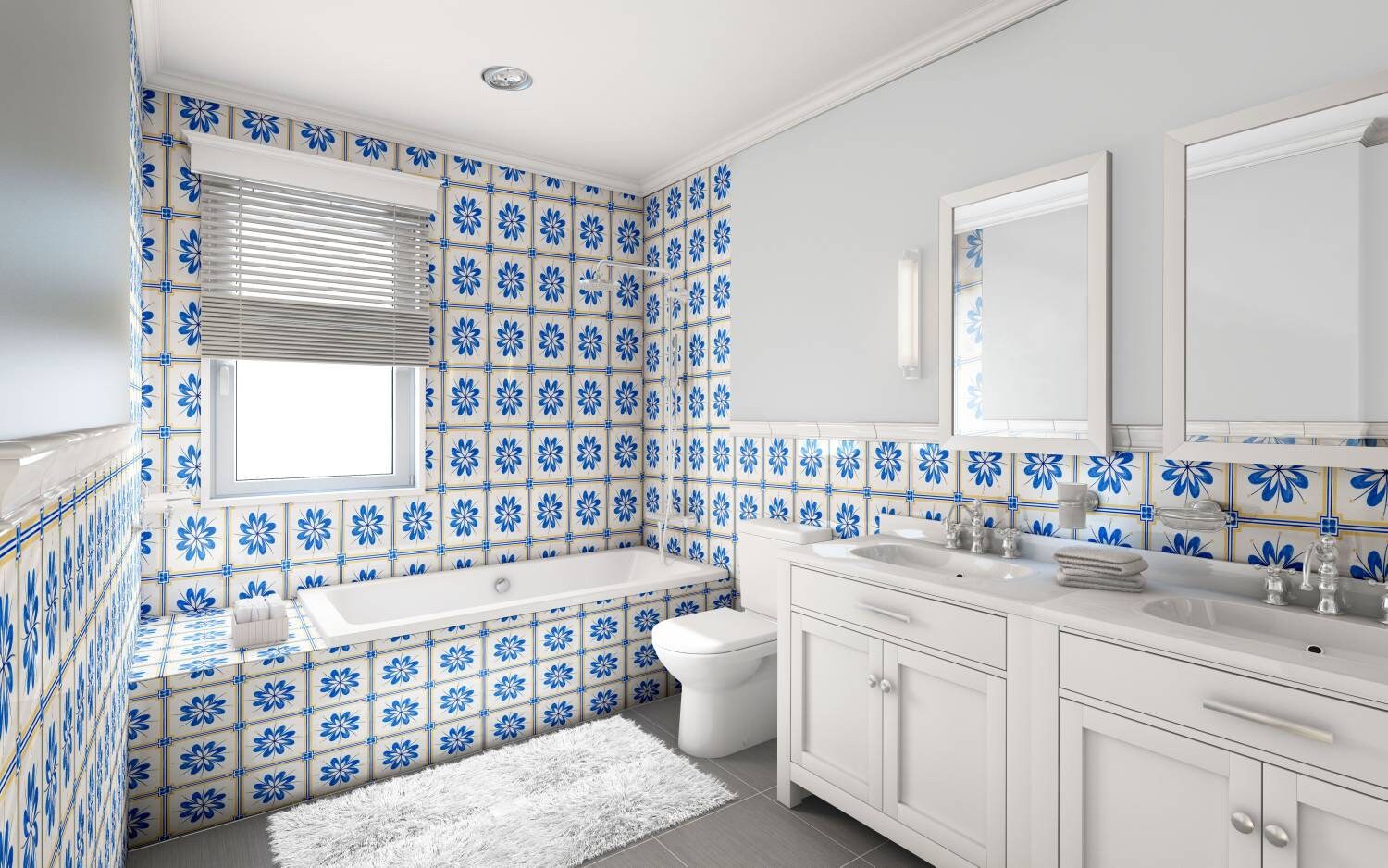 Spanish Ceramic Tiles - Set of 2 Spanish Wall Decor Tiles - Kitchen Backsplash Tiles, Table Decorative Tiles, Bathroom Tiles, Coaster