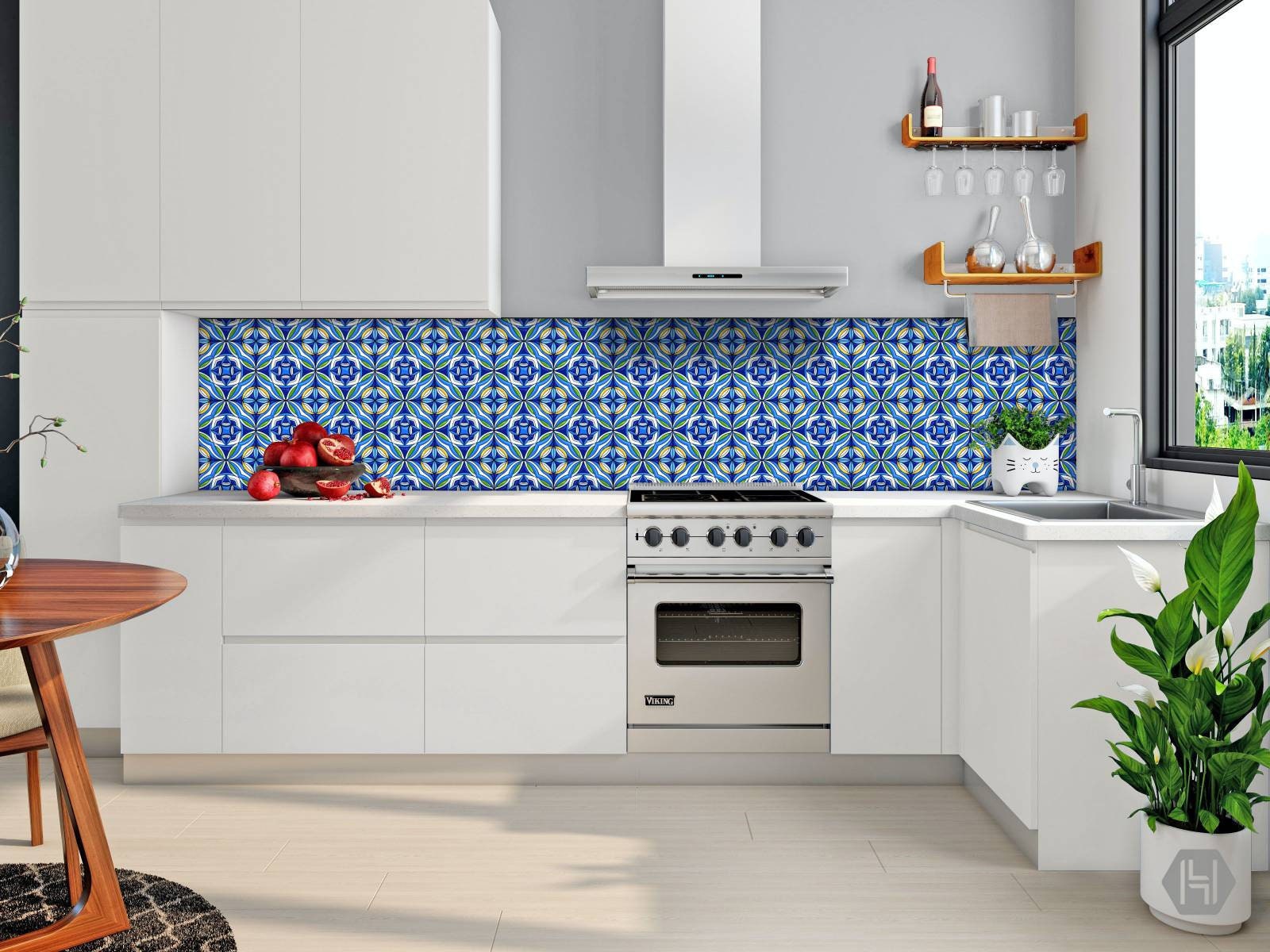 Italian Majolica Ceramic Tiles - Set of 2 Italian Wall Decor Tiles - Kitchen Backsplash Tiles, Table Decorative Tiles, Bathroom Tiles
