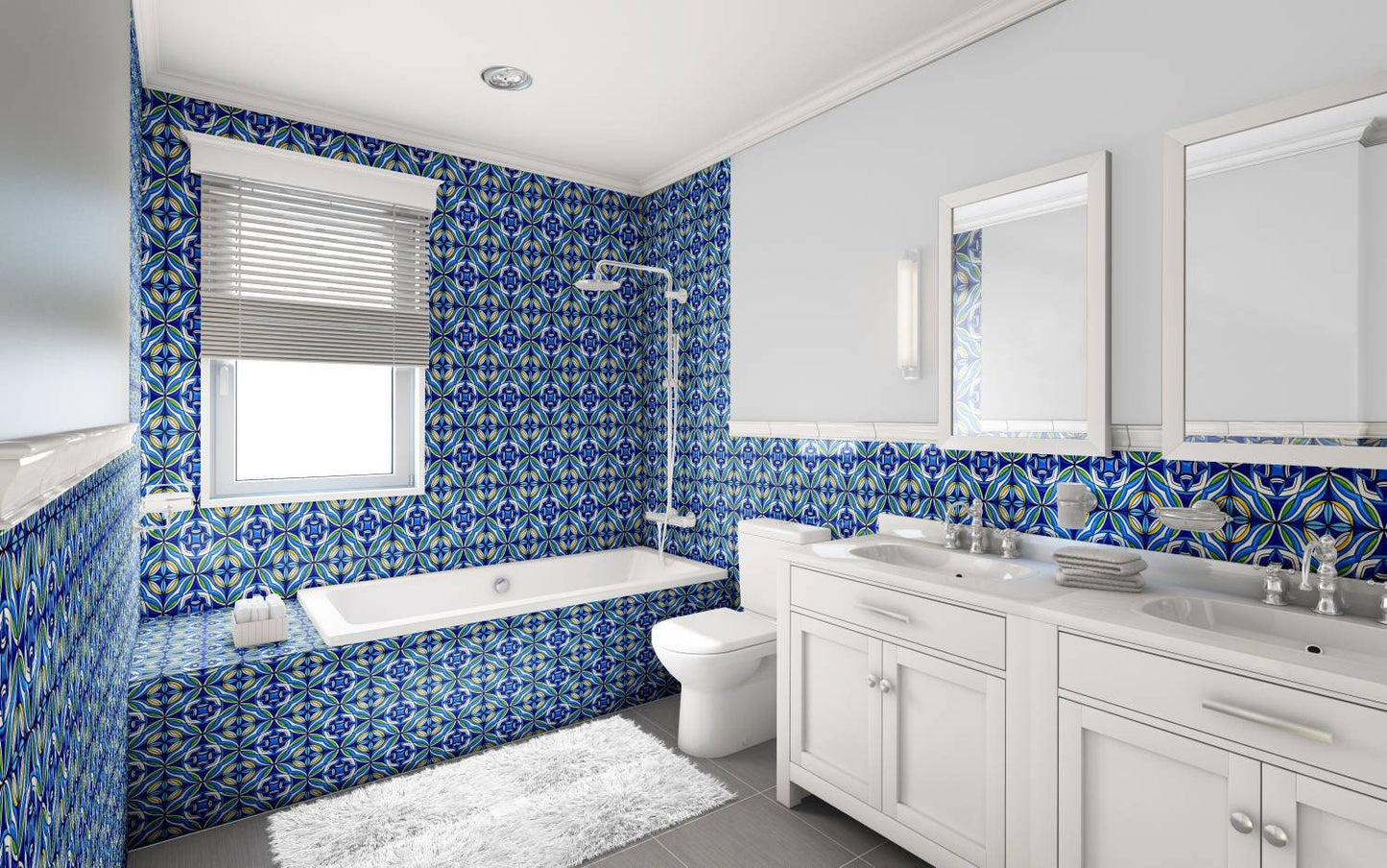 Italian Majolica Ceramic Tiles - Set of 2 Italian Wall Decor Tiles - Kitchen Backsplash Tiles, Table Decorative Tiles, Bathroom Tiles