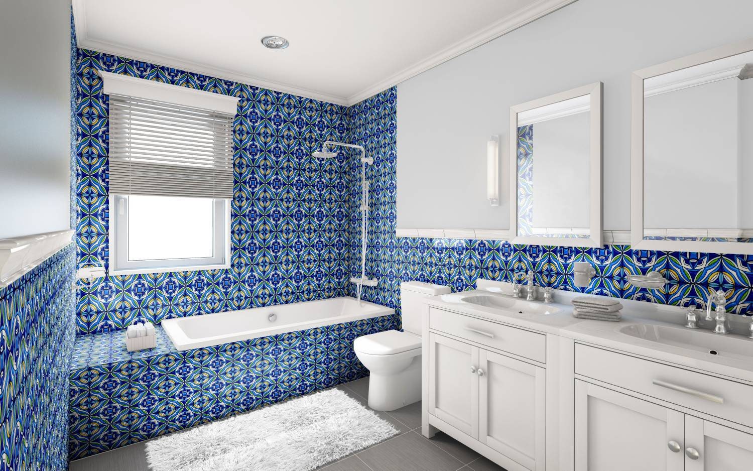 Italian Majolica Ceramic Tiles - Set of 2 Italian Wall Decor Tiles - Kitchen Backsplash Tiles, Table Decorative Tiles, Bathroom Tiles