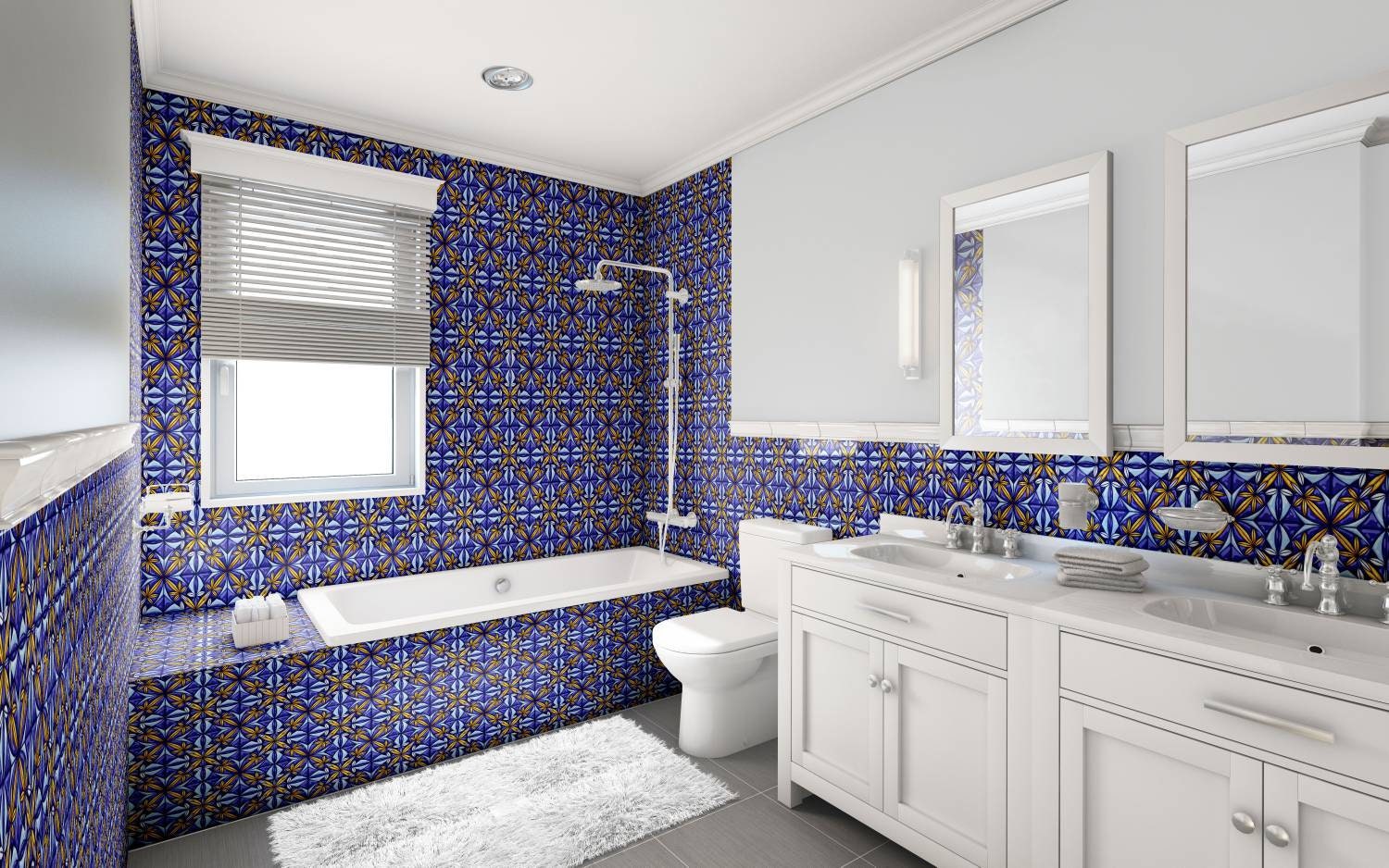 Italian Majolica Ceramic Tiles - Set of 2 Italian Wall Decor Ceramic Tiles -Kitchen Backsplash Tiles, Table Decorative Tiles, Bathroom Tiles