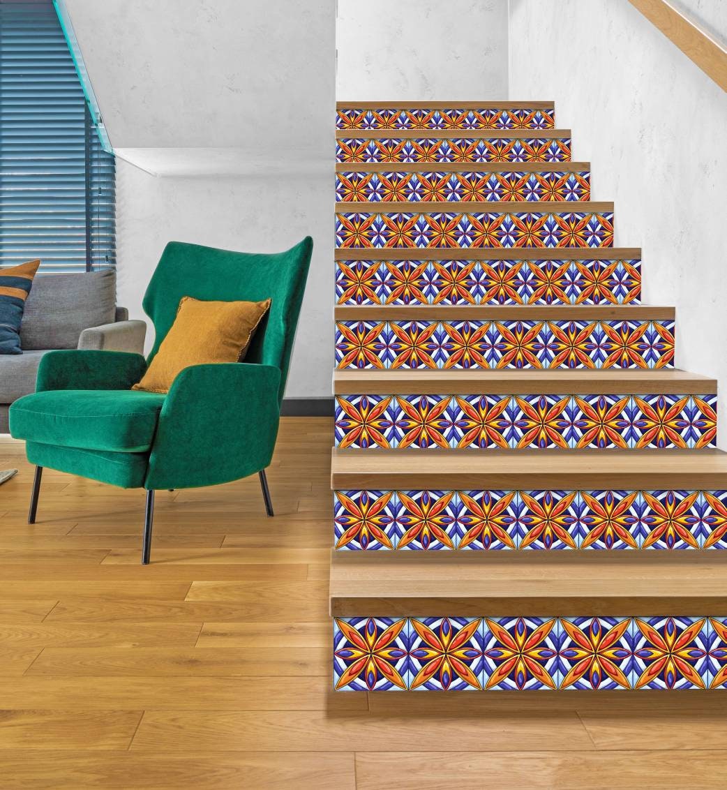 Italian Majolica Ceramic Tiles - Set of 2 Italian Wall Decor Ceramic Tiles -Kitchen Backsplash Tiles, Table Decorative Tiles, Bathroom Tiles