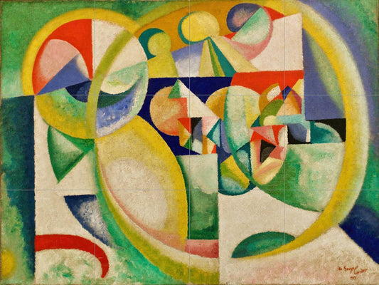 Tile Mural/Mosaic Ceramic Panel of Cardoso Study B - Amadeo de Souza Art - Abstract Painting - Tile Mural - Gloss Tiles - Tile Mosaic
