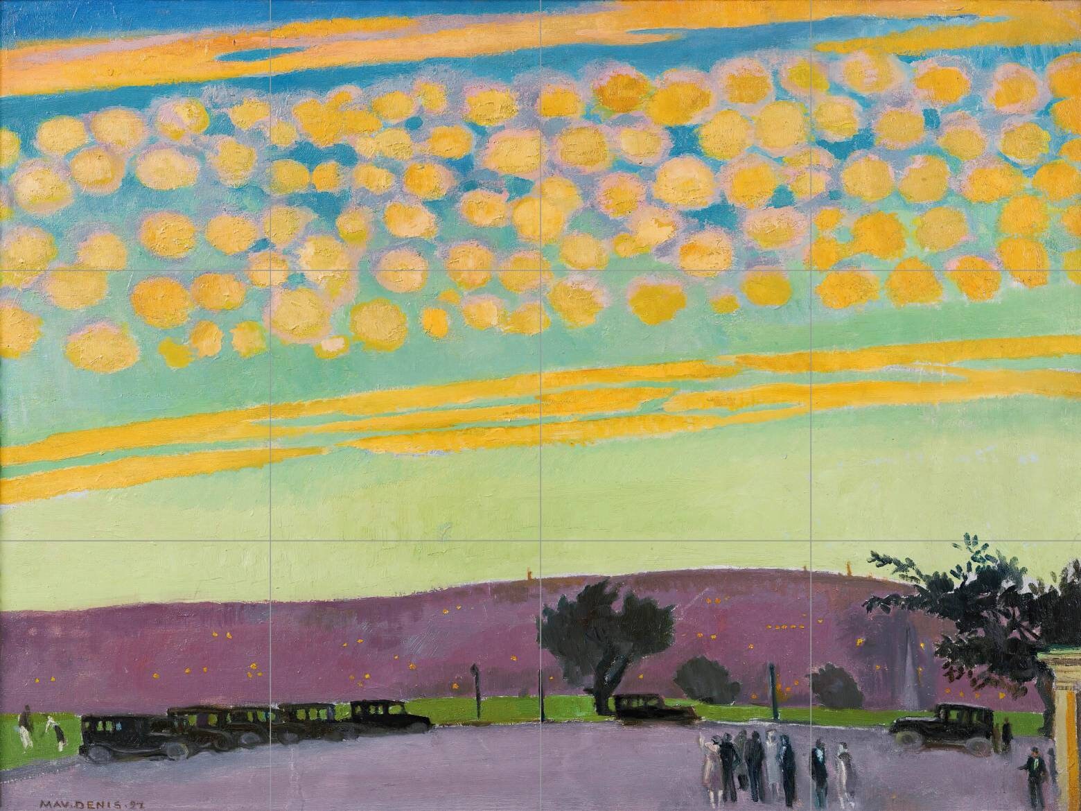 Tile Mural/Mosaic Ceramic Panel of Pittsburgh Sunset Painting - Maurice Denis - Wall Art - Tile Mural - Gloss Tiles - Tile Mosaic