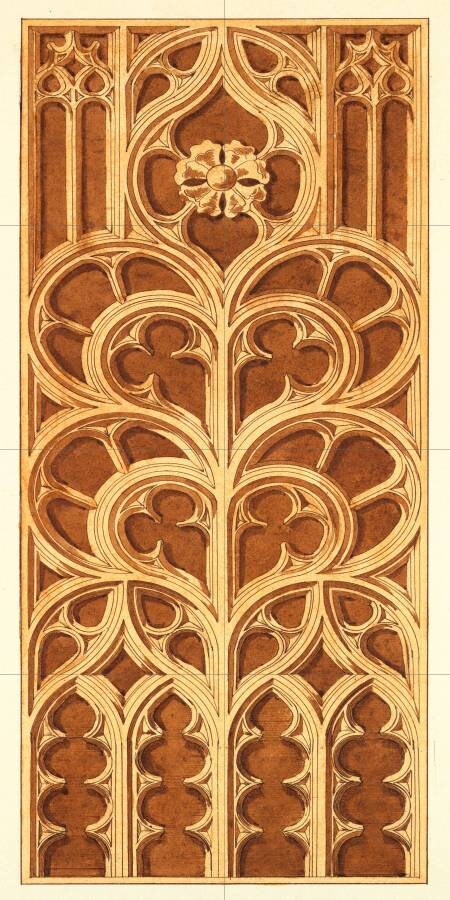 Tile Mural/Mosaic Ceramic Panel of Gothic Ornament II - Nedwill Painting - Gothic wall print-Home Decor -Tile Mural -Gloss Tiles-Tile Mosaic