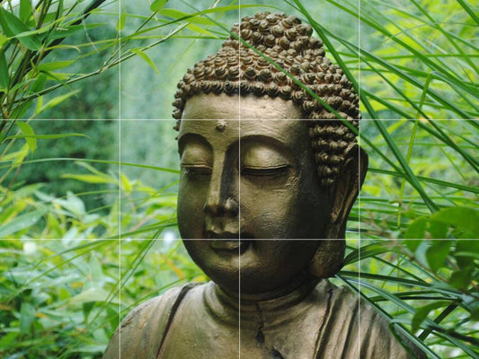 Tile Mural/Mosaic Ceramic Panel of Buddha - Meditation Home Decor - Colourful Wall Art - Tile Mural - Gloss Tiles - Tile Mosaic