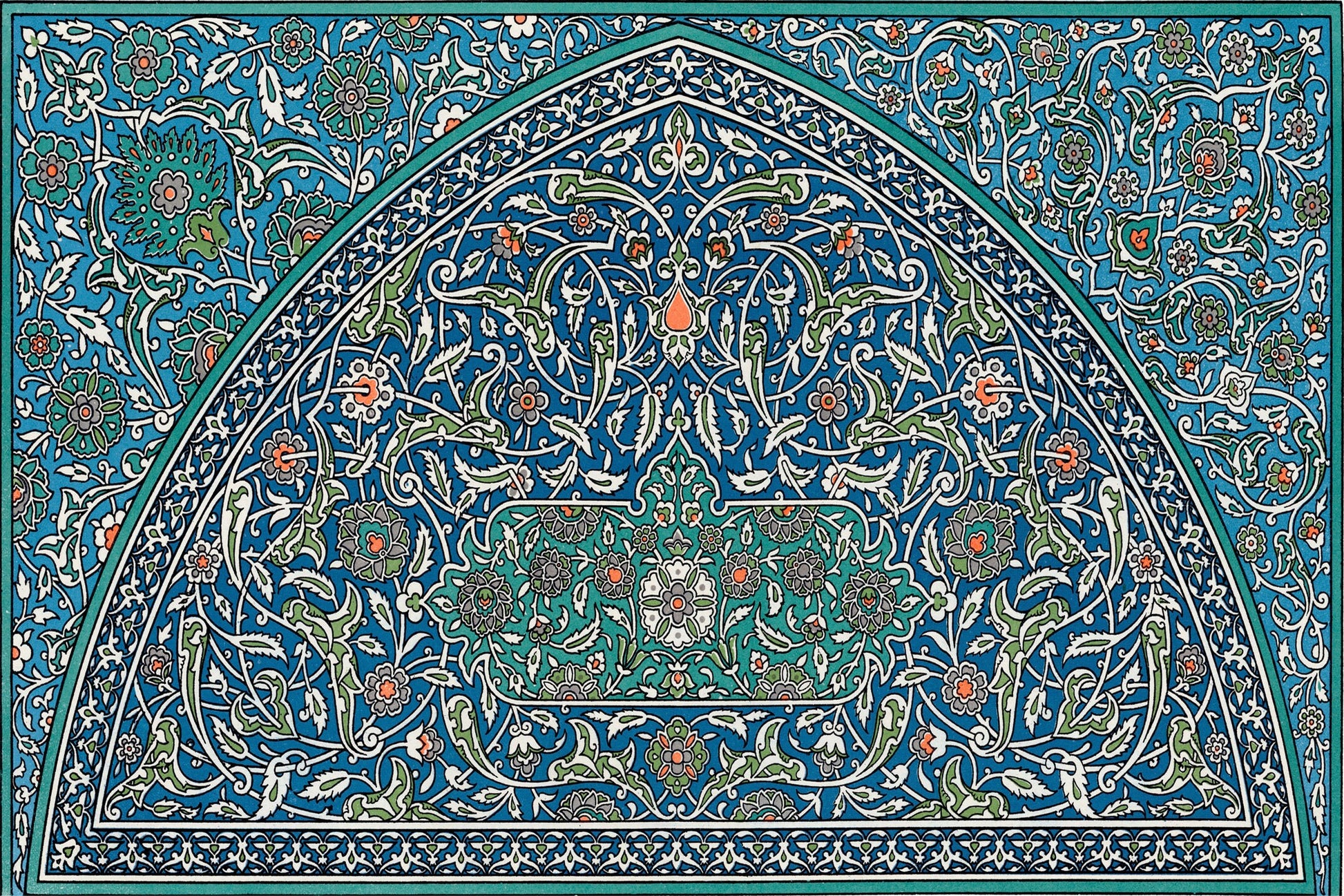 Tile Mural/Mosaic Ceramic Panel of Arabic Pattern - Arabic art decor - Arabic home decor - Tile Mural - Home Decor -Tile Mosaic