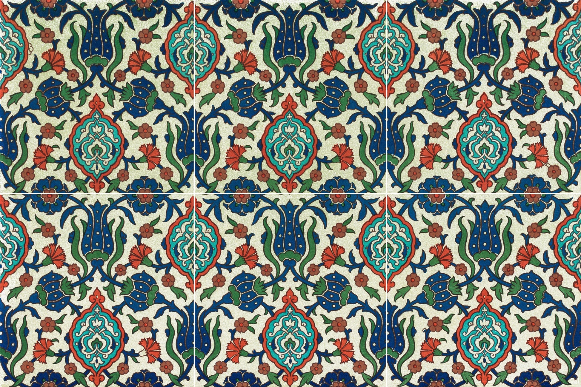 Tile Mural/Mosaic Ceramic Panel of Arabic Pattern - Arabic art decor - Colourful Wall Nature Art - Tile Mural - Home Decor -Tile Mosaic