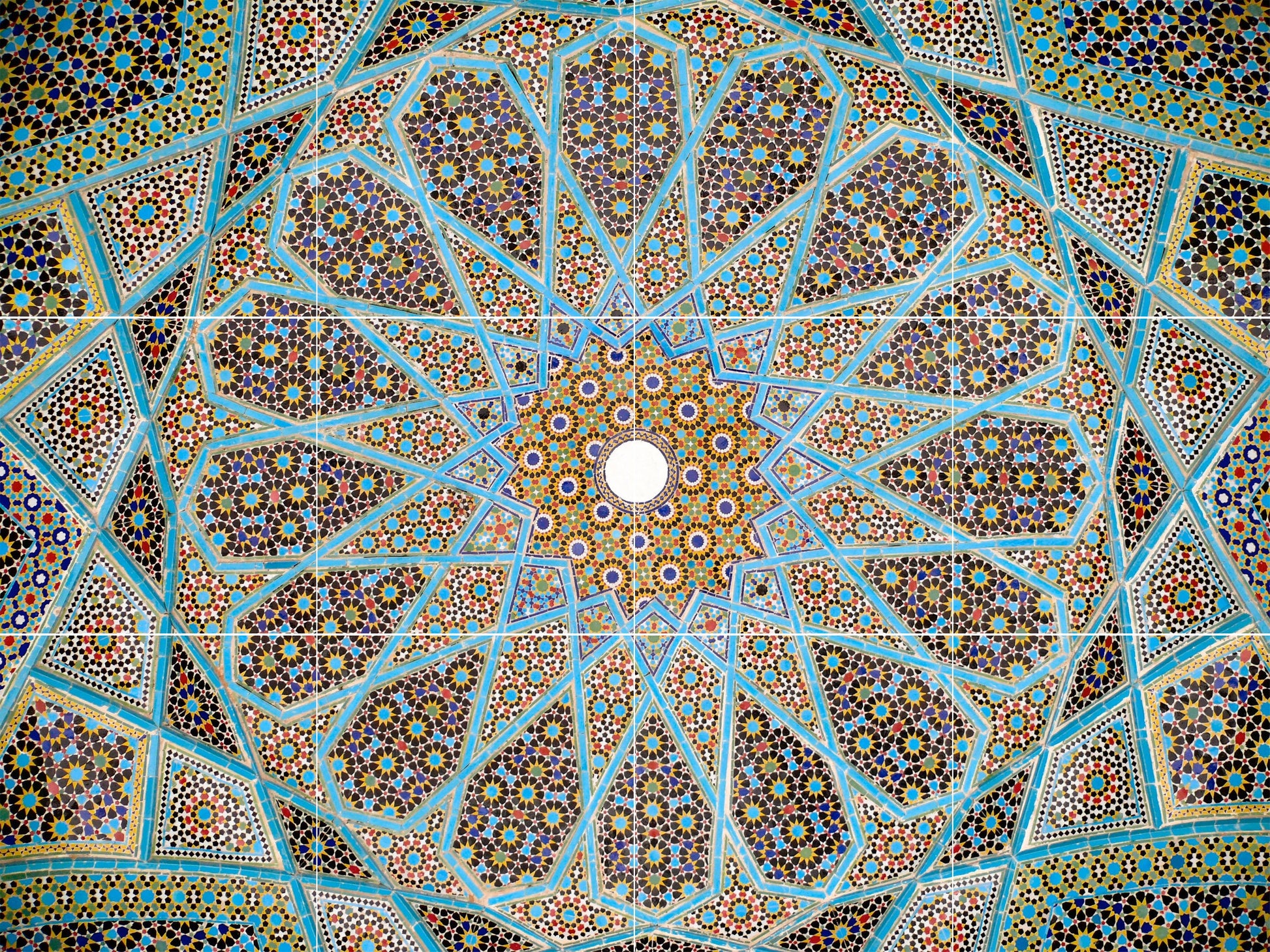 Tile Mural/Mosaic Ceramic Panel of Arabic Pattern - Arabic art decor - Arabic wall tiles - Tile Mural - Home Decor -Tile Mosaic