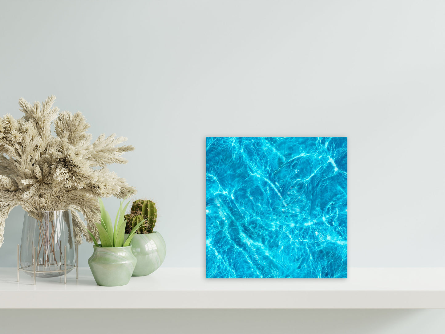 Blue Water Ceramic Tiles - Set of 1 Blue Waters Wall Decor Tiles - Kitchen Backsplash Tiles, Table Decorative Tiles, Bathroom Tiles, Coaster