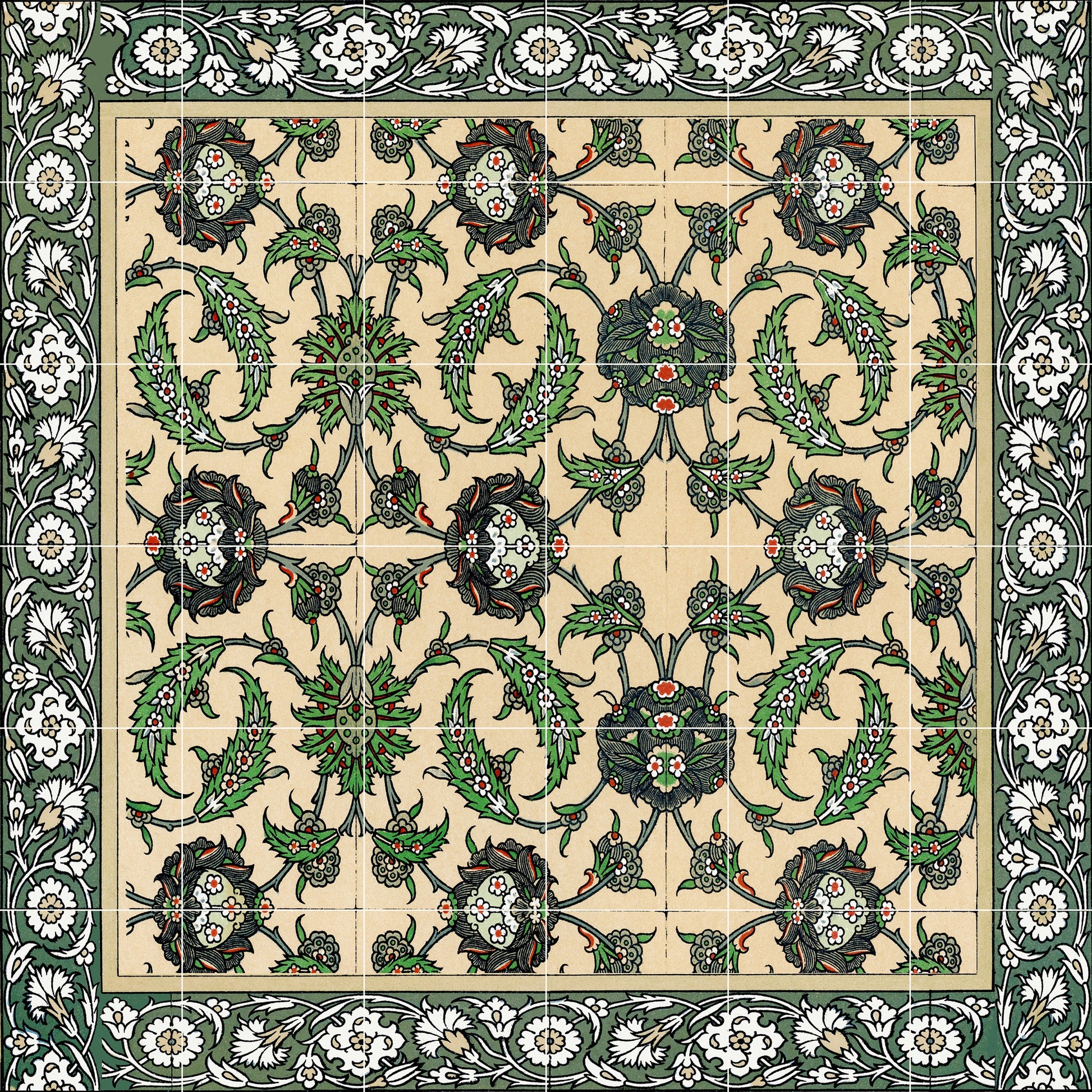 Tile Mural/Mosaic Ceramic Panel of Moroccan Pattern - Arabic art decor - Arabic Wall Art - Tile Mural - Home Decor -Tile Mosaic