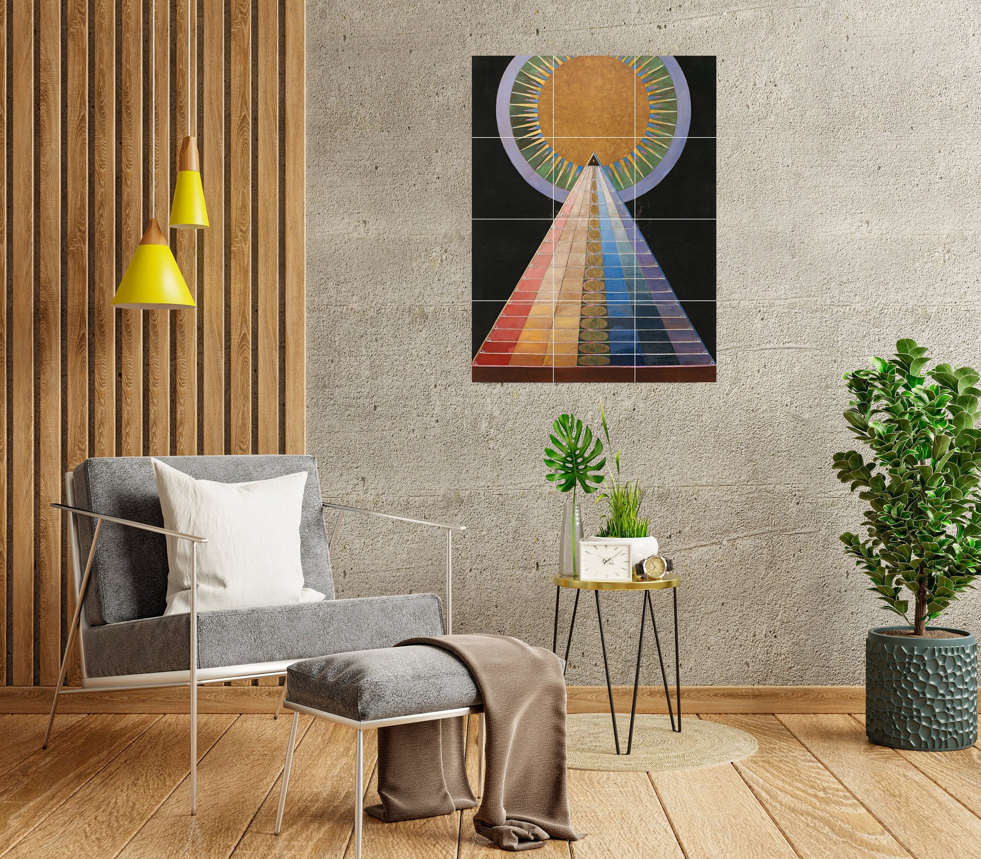 Hilma af Klint Altarpiece- Tile Mural/Mosaic -Hilma af Klint print - Kitchen Backsplash Tiles, Decorative Tiles, Abstract art,Bathroom Tiles