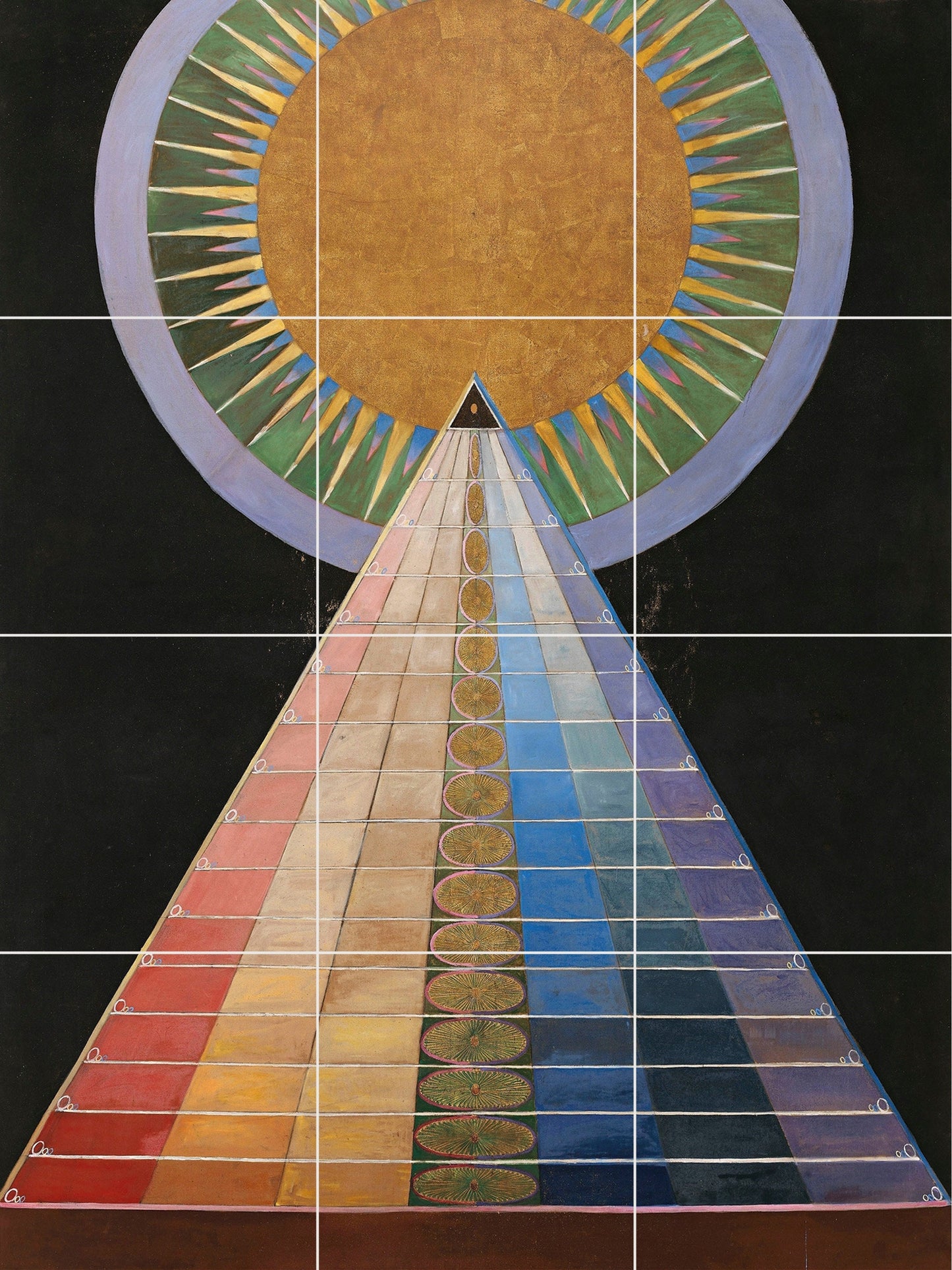 Hilma af Klint Altarpiece- Tile Mural/Mosaic -Hilma af Klint print - Kitchen Backsplash Tiles, Decorative Tiles, Abstract art,Bathroom Tiles