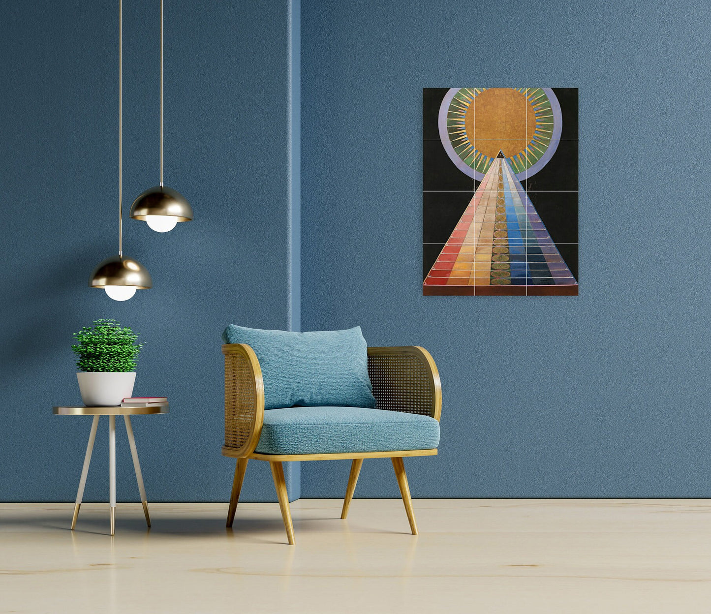 Hilma af Klint Altarpiece- Tile Mural/Mosaic -Hilma af Klint print - Kitchen Backsplash Tiles, Decorative Tiles, Abstract art,Bathroom Tiles