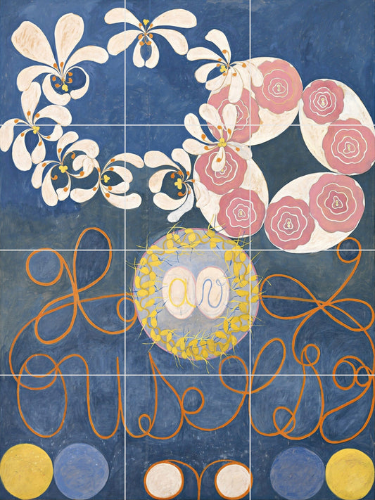 Hilma af Klint Childhood - Tile Mural/Mosaic -Hilma af Klint print - Kitchen Backsplash Tiles, Decorative Tiles, Abstract art,Bathroom Tiles