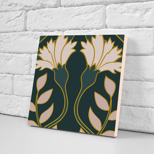 Art Nouveau Ceramic Tile - 1 Art Nouveau Tile - Kitchen Backsplash Tiles, Table Decorative Tiles, Bathroom Tiles, Accent tiles