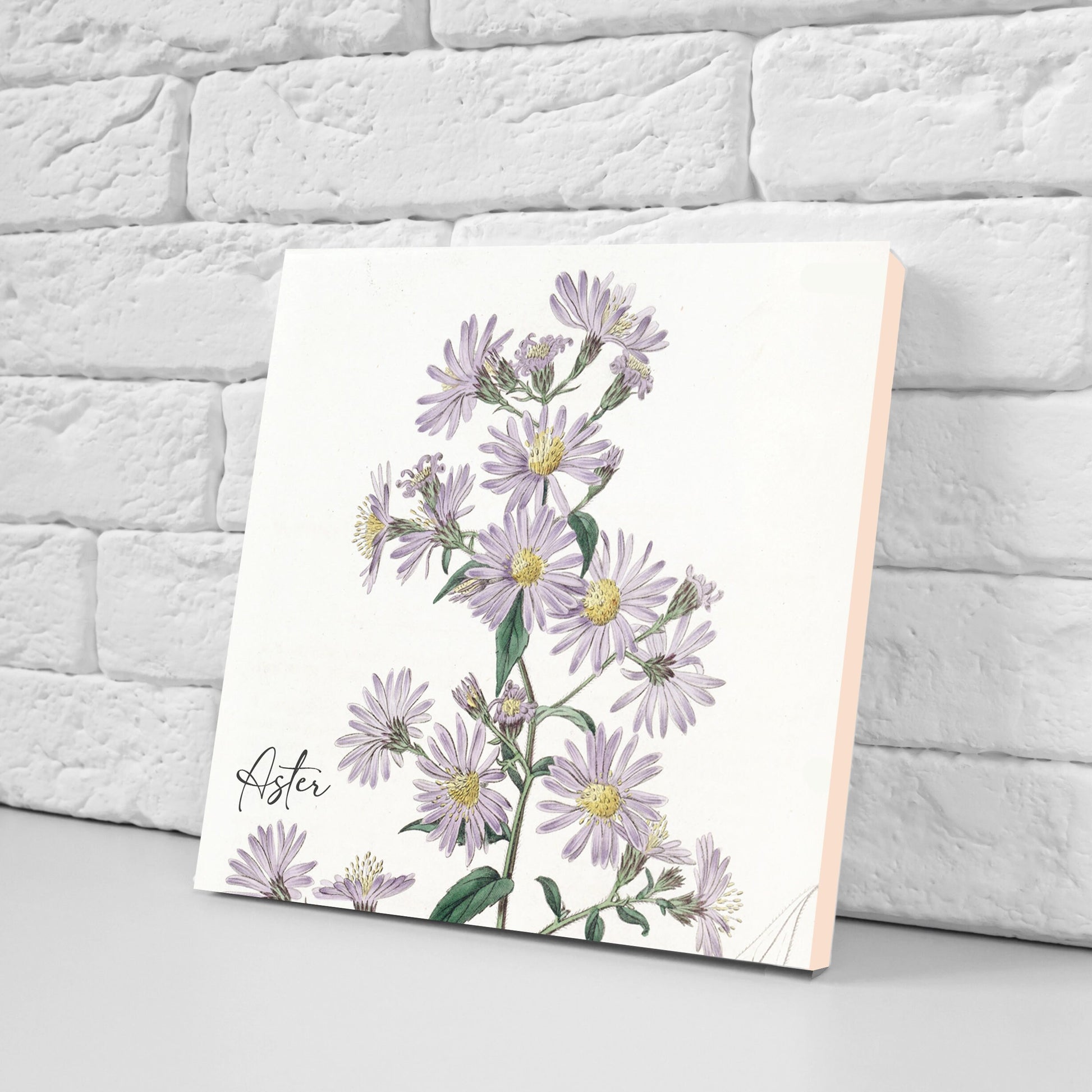 Vintage Botanical Print Ceramic Tiles - Set of 3 Ceramic Decor Tiles - Kitchen Backsplash Tiles, Bathroom Tiles, Botanical wall art