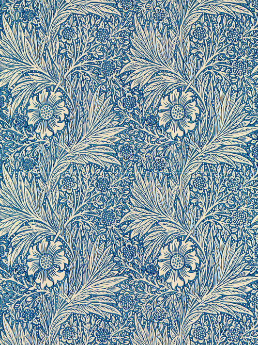 Tile Mural/Mosaic Ceramic Panel of Marigold - William Morris Pattern -Flower Wall Art -Botanical Print - Tile Mural Mosaic - Floral Painting