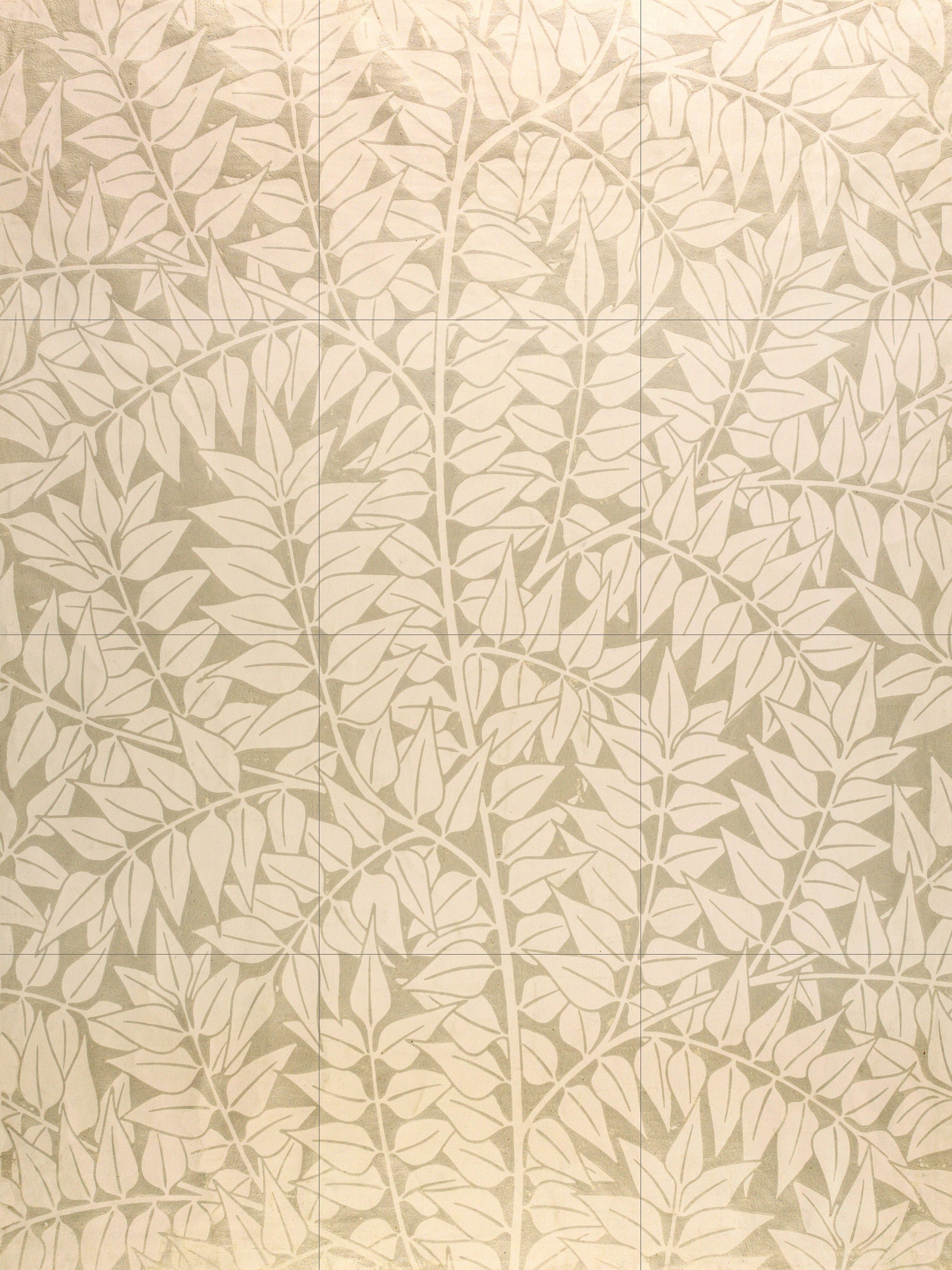 Tile Mural/Mosaic Ceramic Panel of Leaf Branch - William Morris Pattern - Leaf Wall Art - Botanical Print - Tile Mural Mosaic - Leaves Art