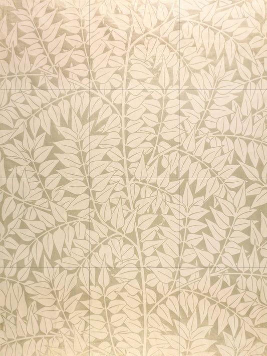 Tile Mural/Mosaic Ceramic Panel of Leaf Branch - William Morris Pattern - Leaf Wall Art - Botanical Print - Tile Mural Mosaic - Leaves Art