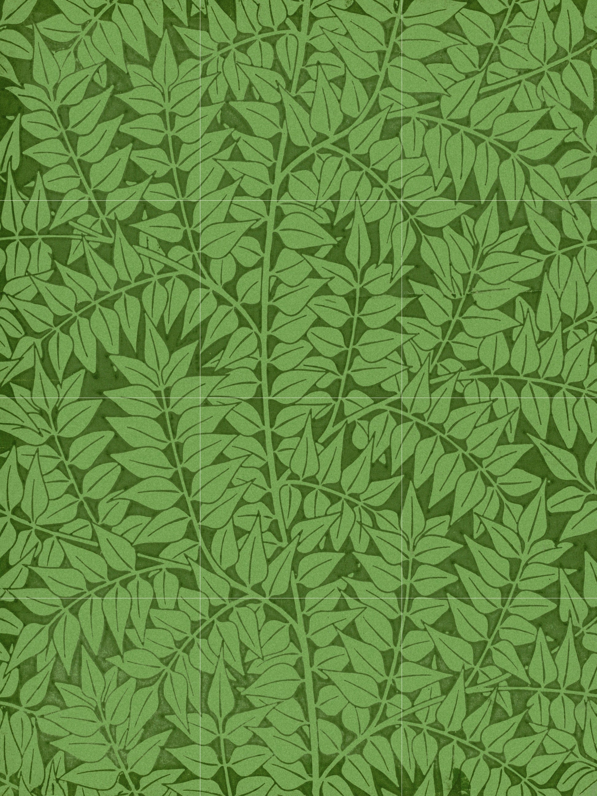 Tile Mural/Mosaic Ceramic Panel of Leaf Branch - William Morris Pattern - Leaf Wall Art - Botanical Print - Tile Mural Mosaic - Leaves Art