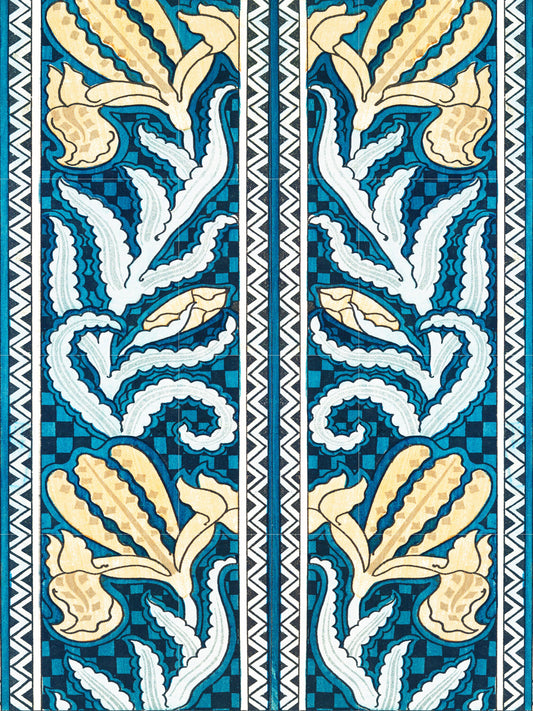 Flower Art Nouveau Ceramic Tile Mural/Mosaic - Irises - Maurice Pillard Verneuil - Floral Art Nouveau - Flower Mural - Art Nouveau Wall Art