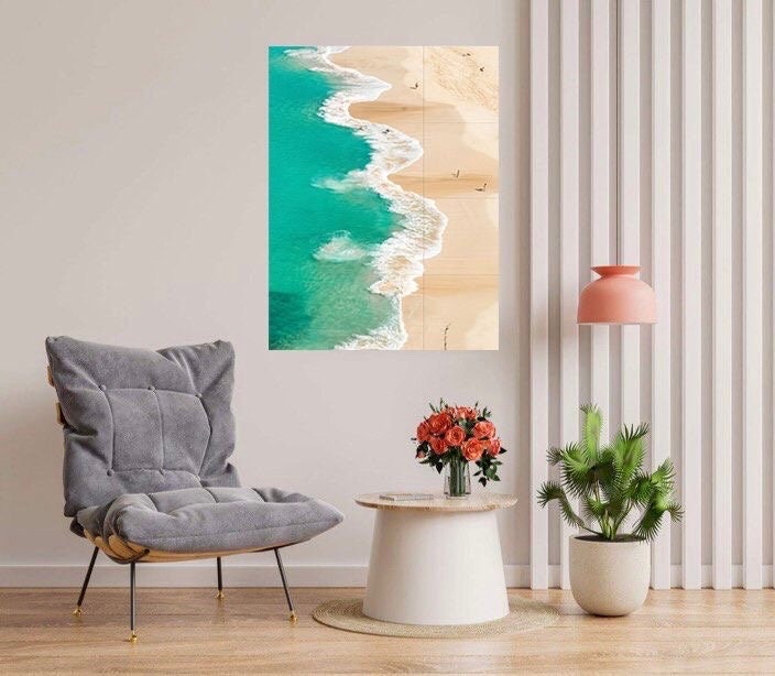 Tile Mural/Mosaic Ceramic Panel of Ocean Waves - Beach Mural - Ocean Waves Wall Mural - Ocean waves wall print - Home Decor - Tile Mosaic