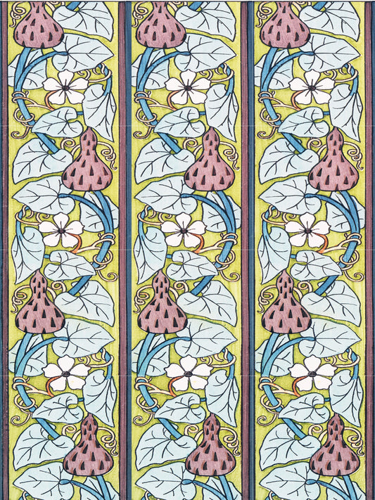 Flower Art Nouveau Ceramic Tile Mural/Mosaic - White Flowered Gourd Flower - Maurice Pillard Verneuil - Flower Mural - Art Nouveau Wall Art
