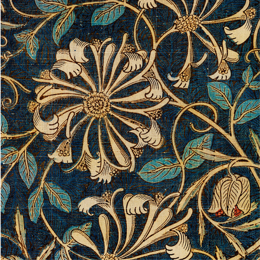 Tile Mural/Mosaic Ceramic Panel of Honeysuckle - William Morris Pattern - Flower Mural - Botanical Print - Tile Mural Mosaic - Floral Art