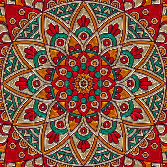 Tile Mural/Mosaic Ceramic Panel of Mandala Pattern - Mandala Wall Art - Mandala Print - Mandala Home Decor - Mandala Print - Mandala Art