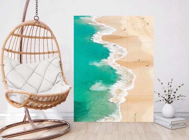 Tile Mural/Mosaic Ceramic Panel of Ocean Waves - Beach Mural - Ocean Waves Wall Mural - Ocean waves wall print - Home Decor - Tile Mosaic
