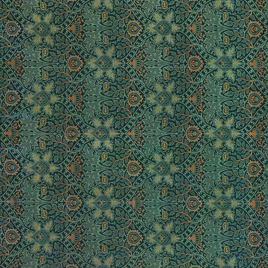 Tile Mural/Mosaic Ceramic Panel of Ispahan - William Morris Pattern - Leaf Wall Art - Botanical Print - Tile Mural Mosaic - Leaves Art