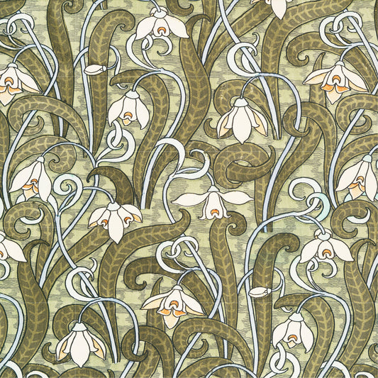 Tile Mural/Mosaic Ceramic Panel of Flower Art Nouveau - Maurice Pillard Pattern - Flower Mural - Botanical Print - Tile Mural Mosaic