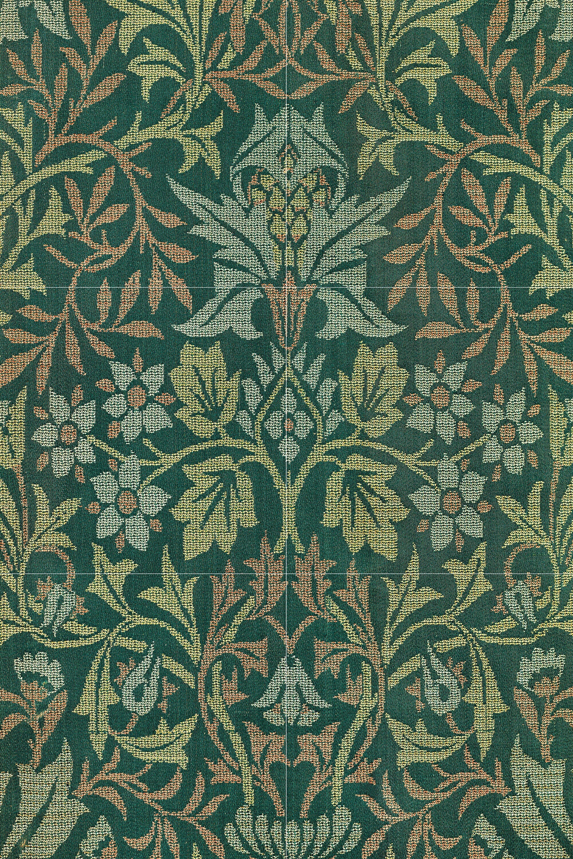 Tile Mural/Mosaic Ceramic Panel of William Morris Flower Garden - William Morris Wall Art - Morris Pattern - Botanical Print - Gloss Tiles