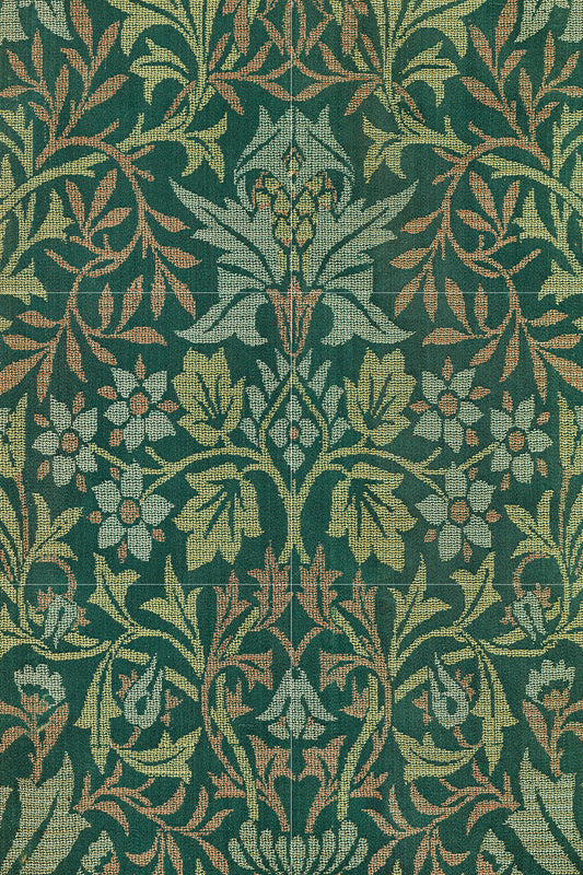 Tile Mural/Mosaic Ceramic Panel of William Morris Flower Garden - William Morris Wall Art - Morris Pattern - Botanical Print - Gloss Tiles
