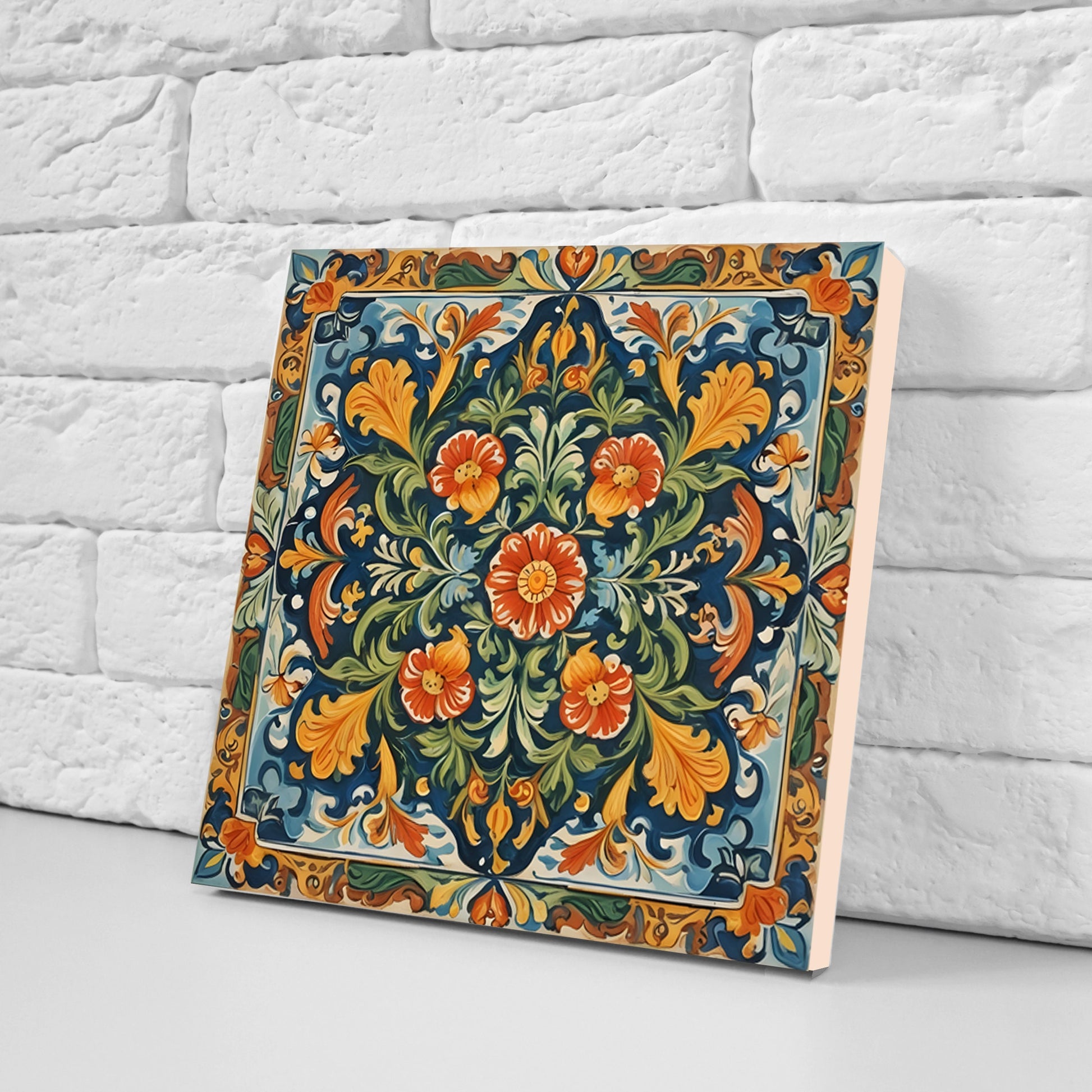Sicilian Ceramic tiles - Set of 3 Sicilian Wall Decor Tiles - Kitchen Backsplash Tiles, Bathroom Tiles, Sicilian ceramics, Shower tiles